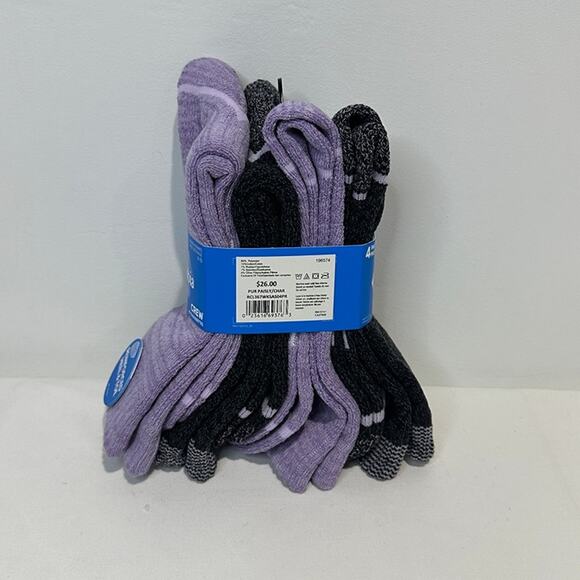 Columbia Accessories - 4 Pairs of NEW with tags! Columbia Women's Crew Socks, Purple, Black